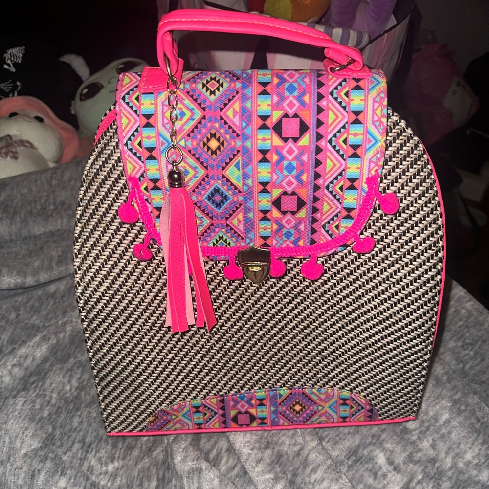 Vibrant neon colored backpack, never used.